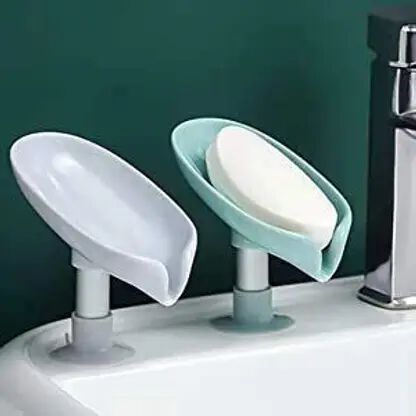 Soap Holder Leaf-Shape Self Draining Soap Dish Holder