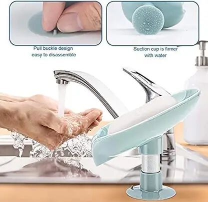 Soap Holder Leaf-Shape Self Draining Soap Dish Holder