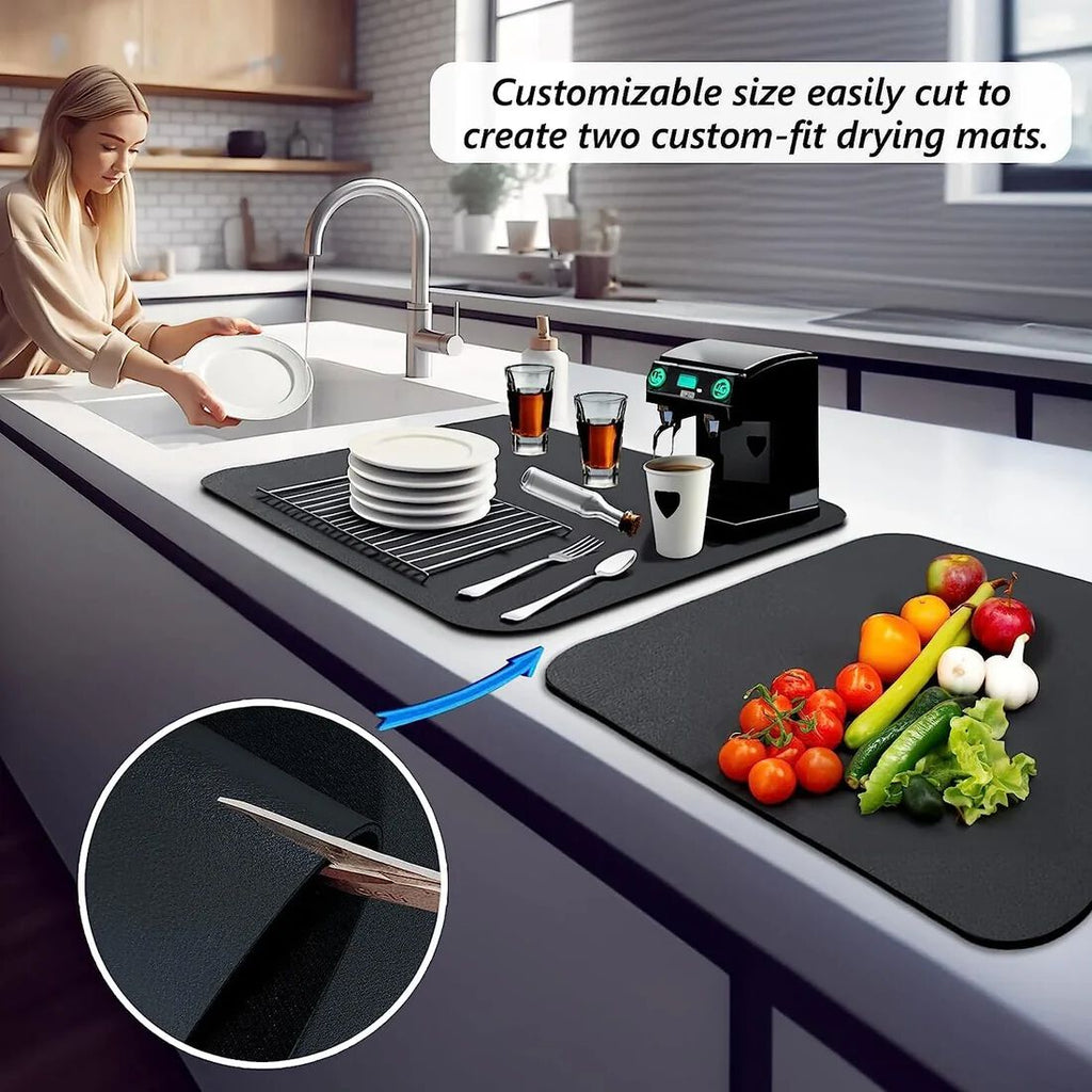 Heavy Dish Drying Mat for Kitchen Water Absorbing mat