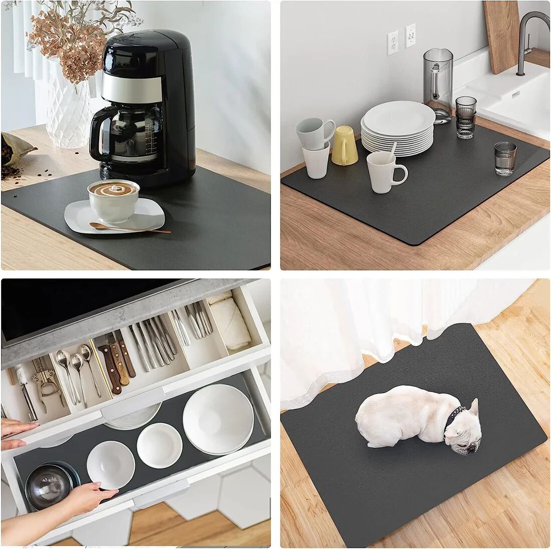 Heavy Dish Drying Mat for Kitchen Water Absorbing mat