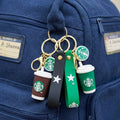 Cute Teddy and Cup Keychain,
