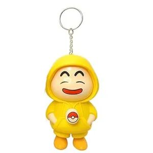 Face Changing Keychain with 3 Expressions 3D Cartoon Character
