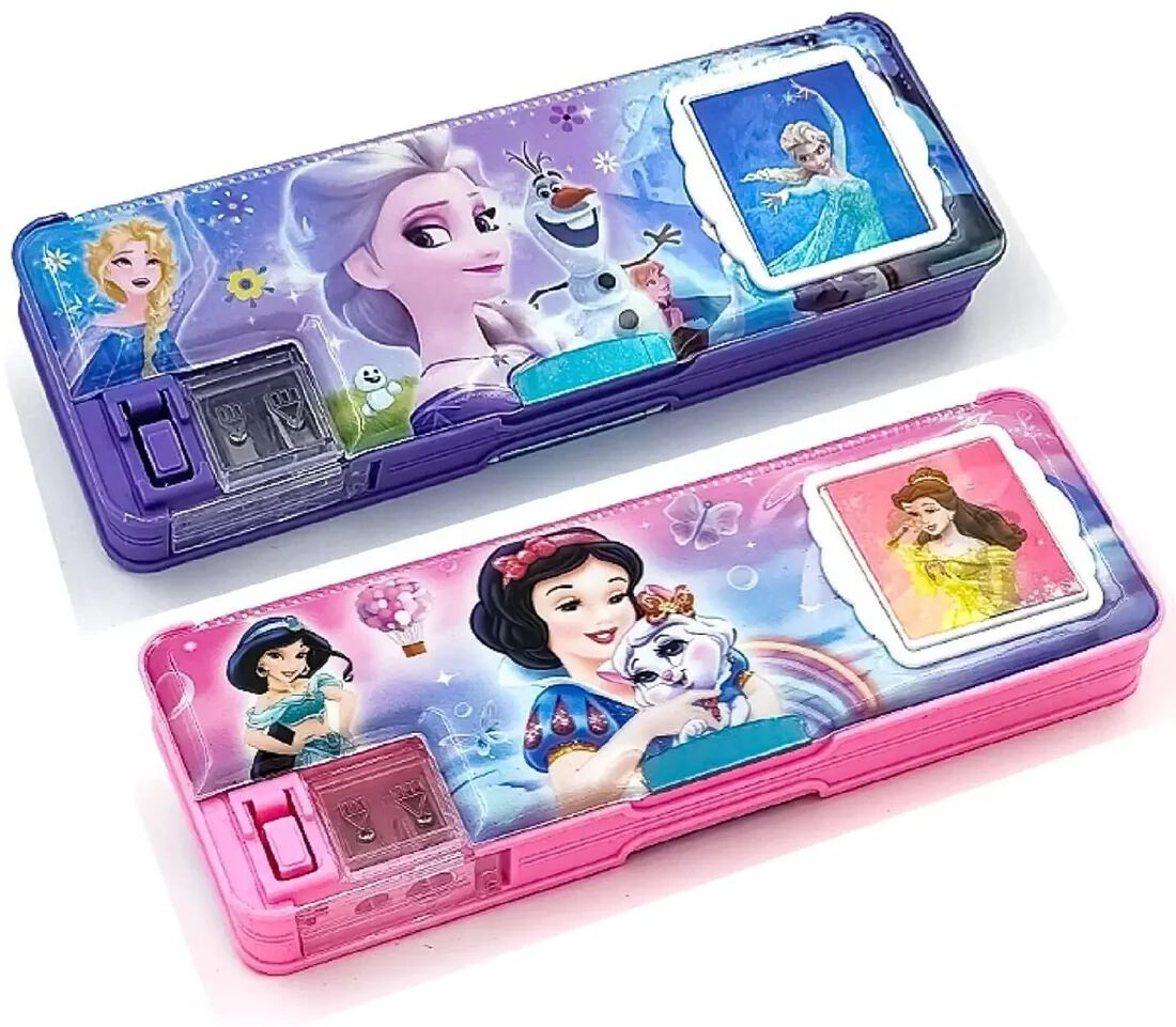 Magnetic Pencil Box with Calculator & Dual Sharpener for Girls