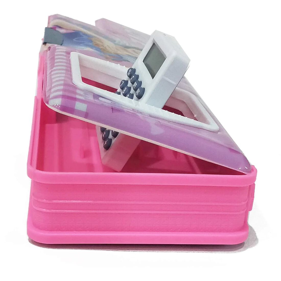 Magnetic Pencil Box with Calculator & Dual Sharpener for Girls