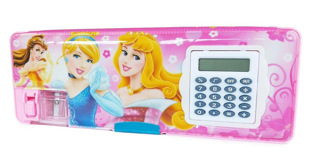 Magnetic Pencil Box with Calculator & Dual Sharpener for Girls