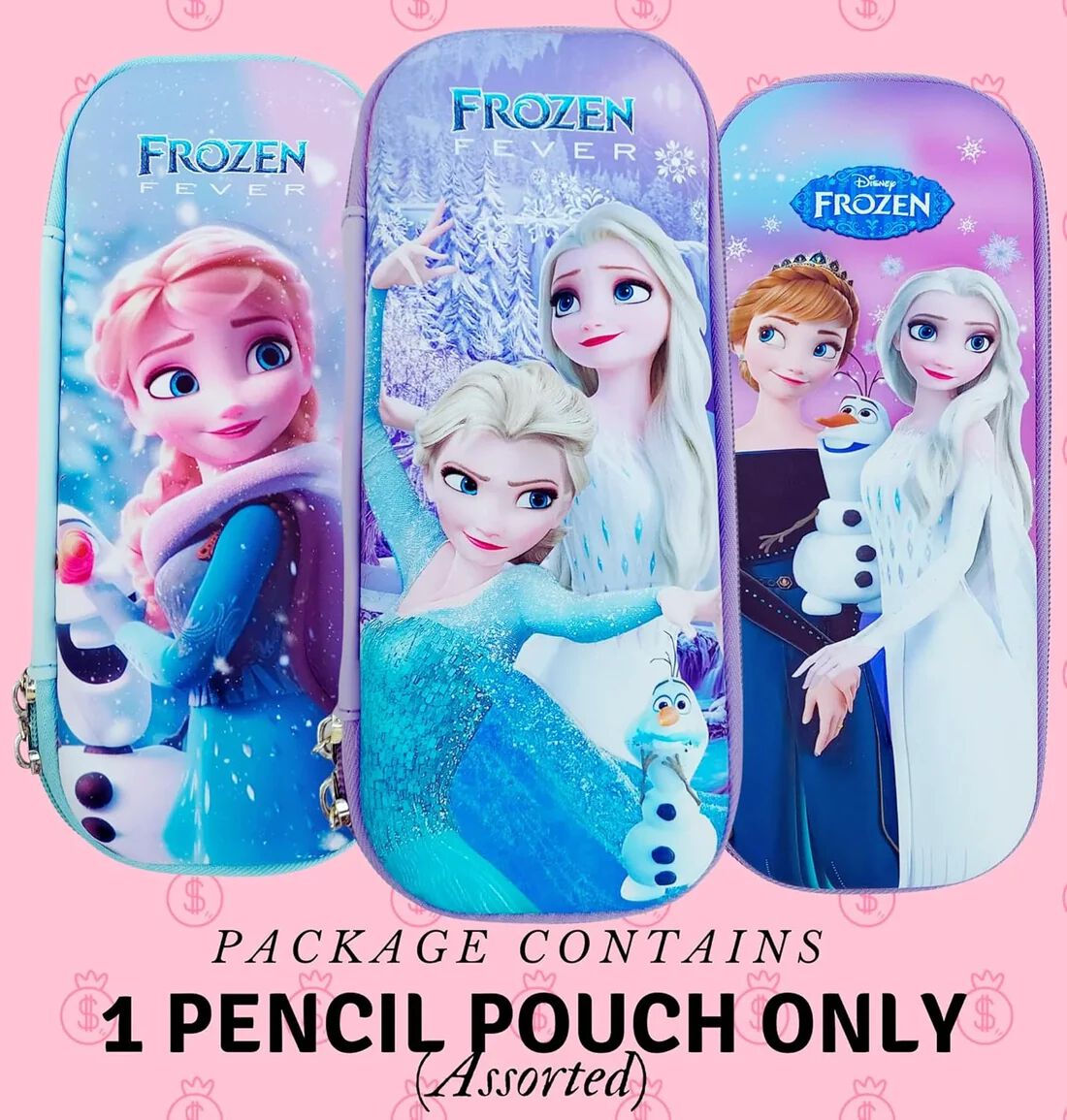 3D Frozen Elsa Pencil Pouch for Girls