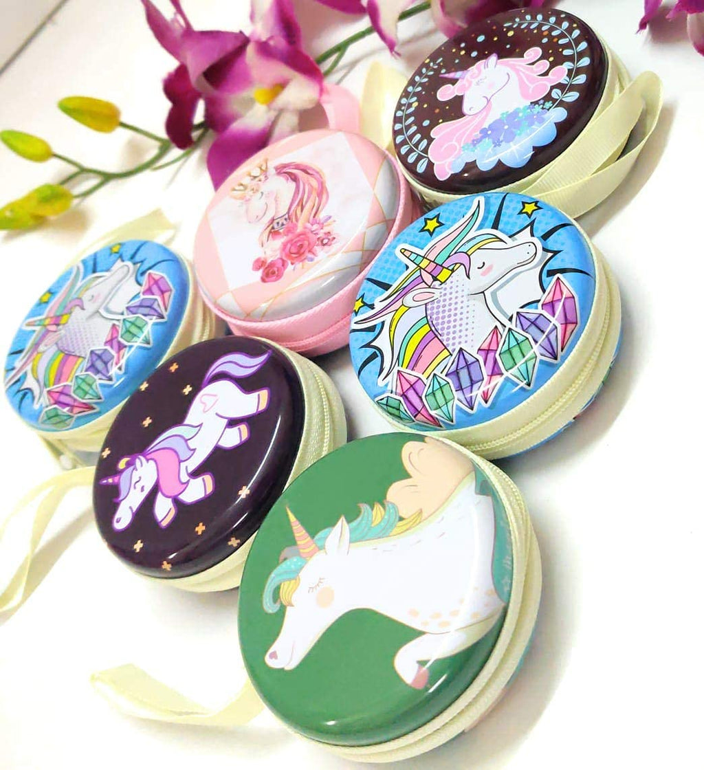 Unicorn Coin Purse, Metal, Small Cute Multipurpose Coin Earphone Pouch