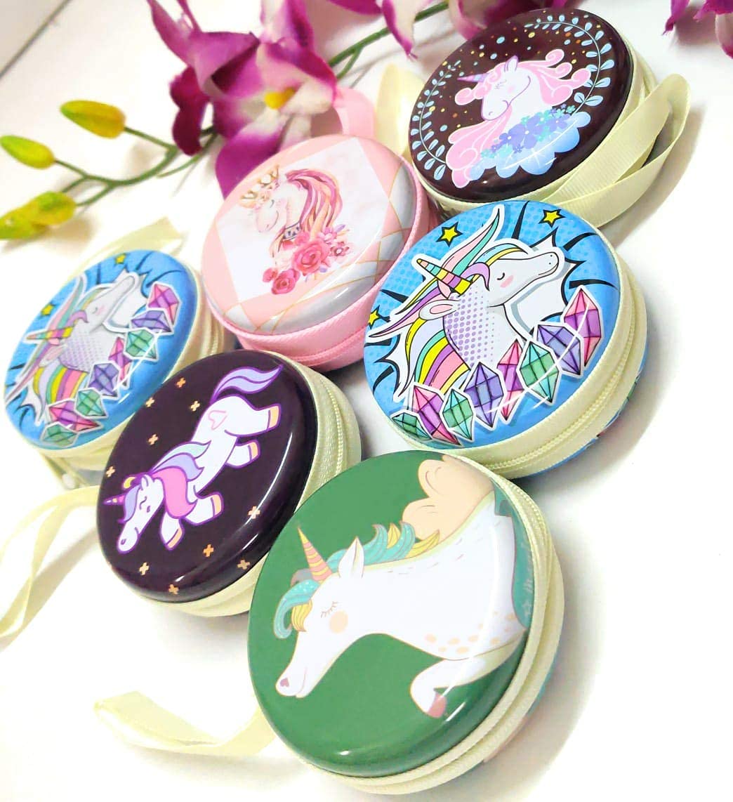 Unicorn Coin Purse, Metal, Small Cute Multipurpose Coin Earphone Pouch