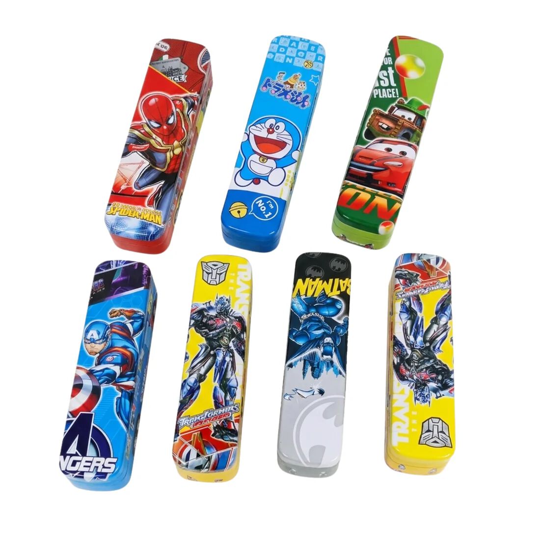 Metal Pencil Box for Girls and Boys Stylish School Bus and Train