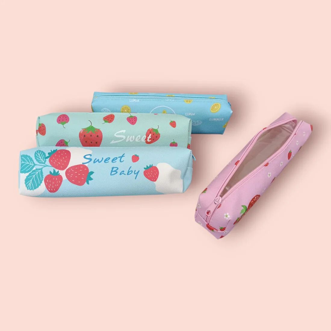 Fruit Pencil Case Women Funny Pen Pouch Simple Carrying Box