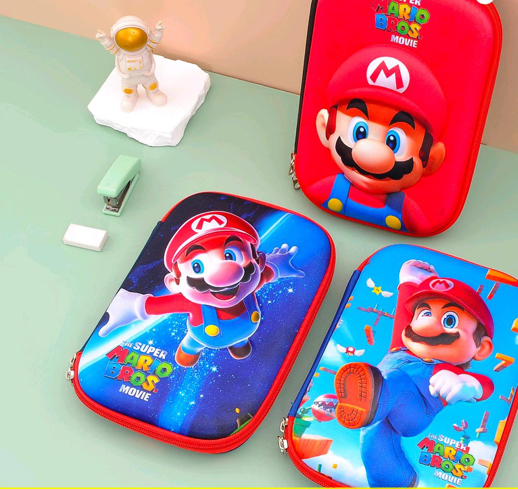 Mario Cartoon Design Pencil Pouch 20 Cm × 12 Cm