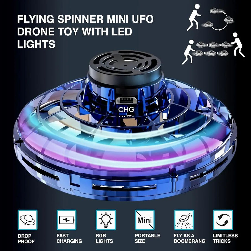 Best Hand Spinner I Fingertip Upgrade Flight I Mini UFO Flying Spinner for Adults
