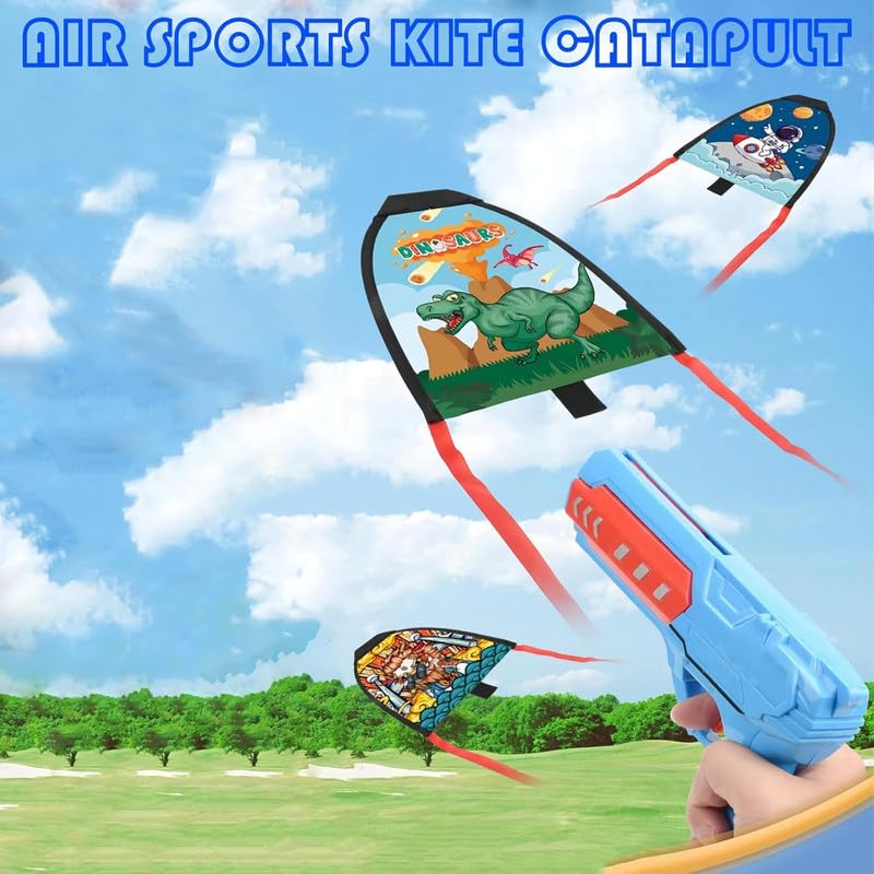 Kite Launcher Toys, Kites for Children Kids with Catapult Gun