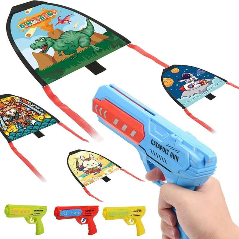 Kite Launcher Toys, Kites for Children Kids with Catapult Gun