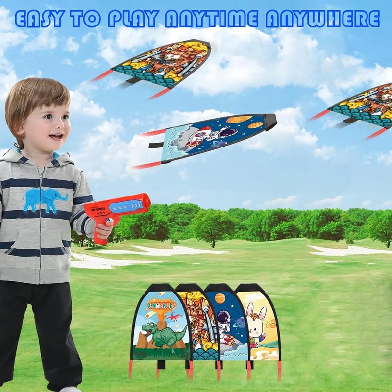 Kite Launcher Toys, Kites for Children Kids with Catapult Gun