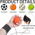 Wrist Ball Set, Return Ball, 2.4-Inch PU Rebound Balls Sports Wrist with Wristband & String