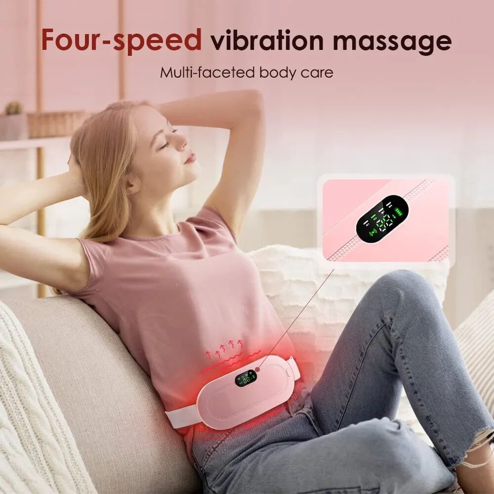 Electric Heating Pad & Massager for Menstrual Cramps & Back Pain