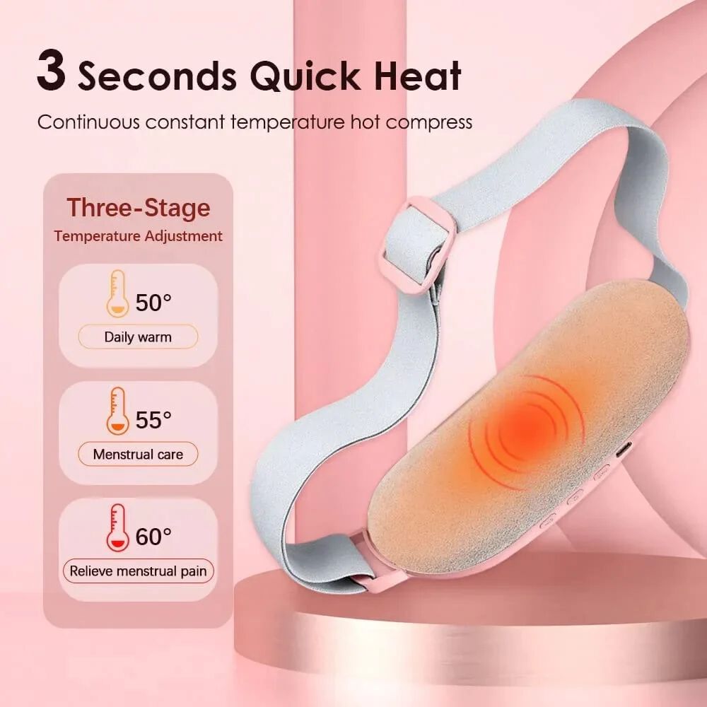 Electric Heating Pad & Massager for Menstrual Cramps & Back Pain