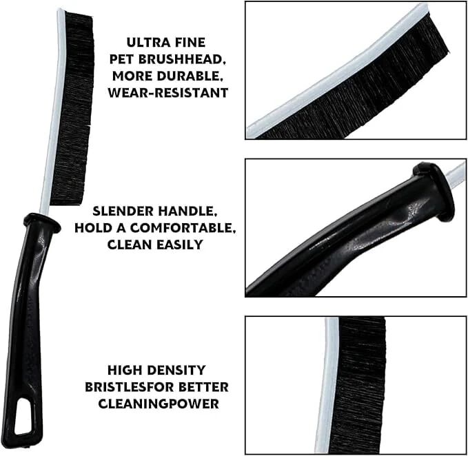 Plastic Gap Cleaning Brush, Hard Bristle Crevice Cleaning Brush Tool