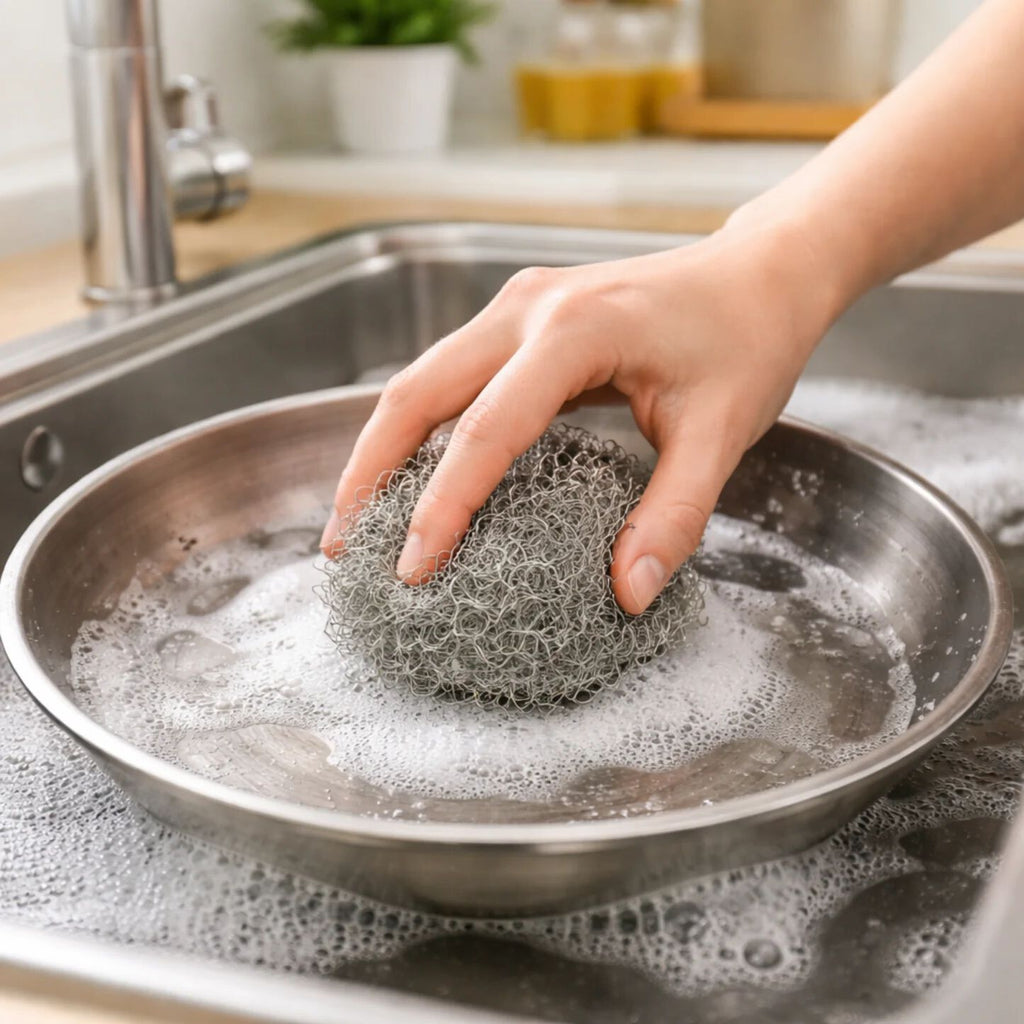 {pack of 12} Stainless Steel Wool Cleaning Scourer