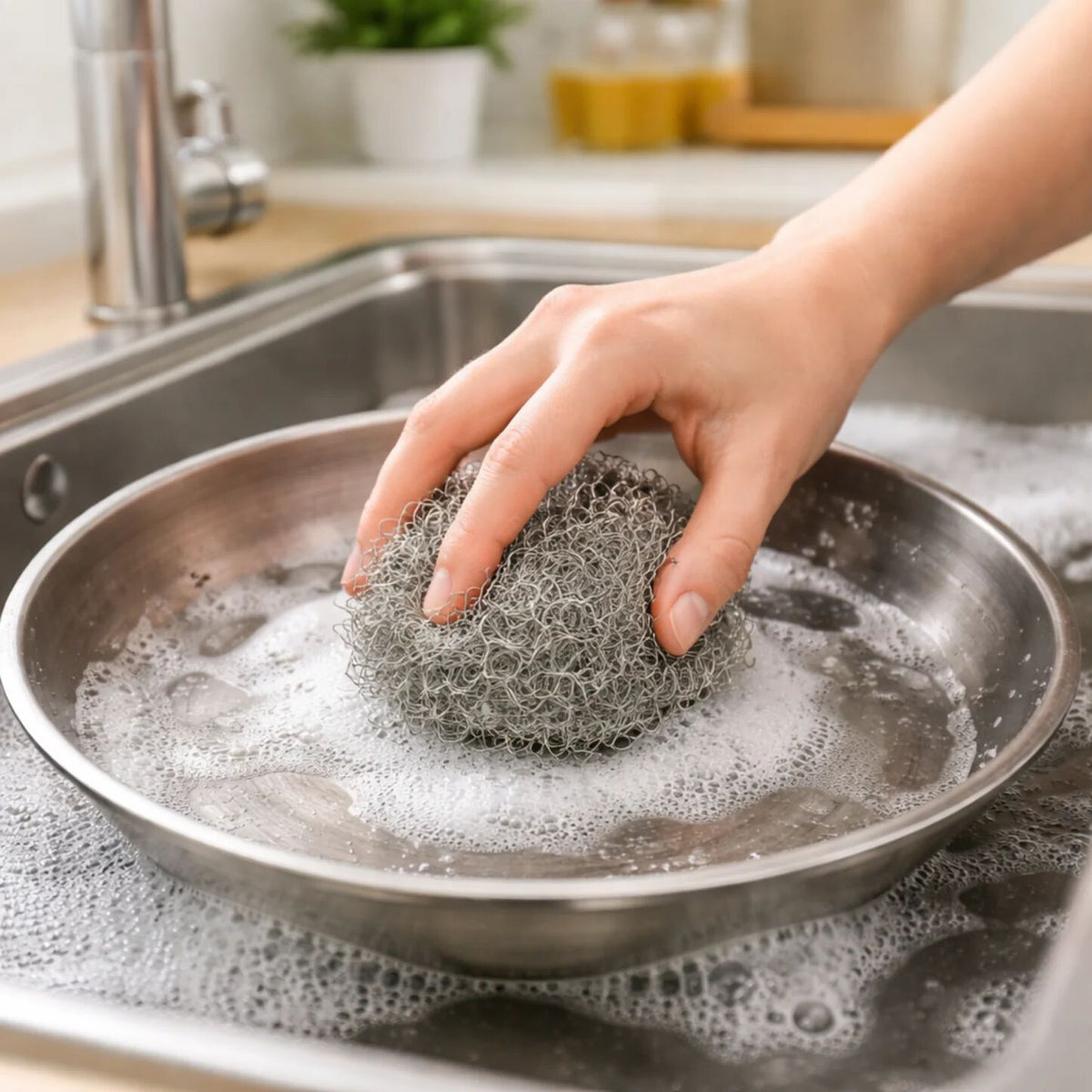 {pack of 12} Stainless Steel Wool Cleaning Scourer