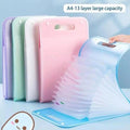 /13 Layer A4 Paper File Folder, Multi-Layer Expanding Folder