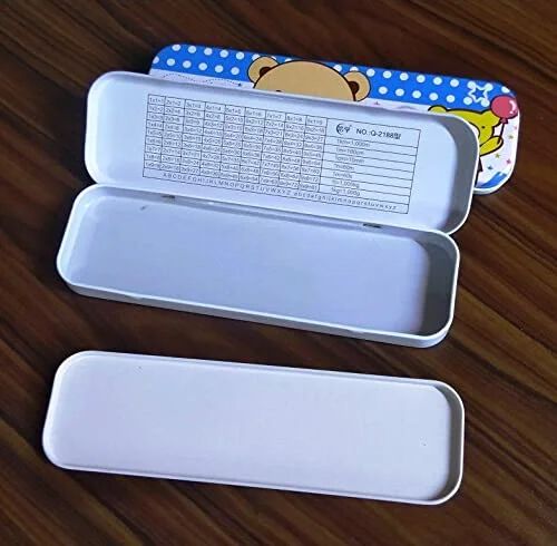 Cartoon Printed double Metal Pencil Box