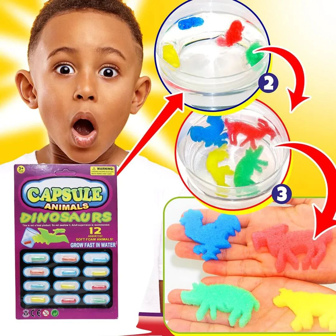 Different Shape Magic Foam Mix Animal Capsules Creatures Grow in Water Soft
