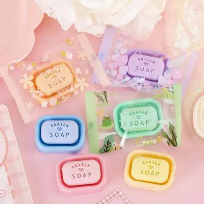 Gift Mini Bathing Cute Soap Erasers For Kids {Multicolor}