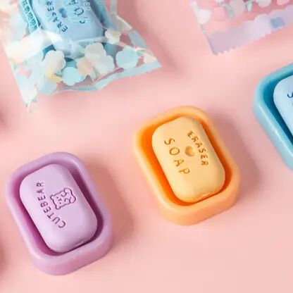 Gift Mini Bathing Cute Soap Erasers For Kids {Multicolor}