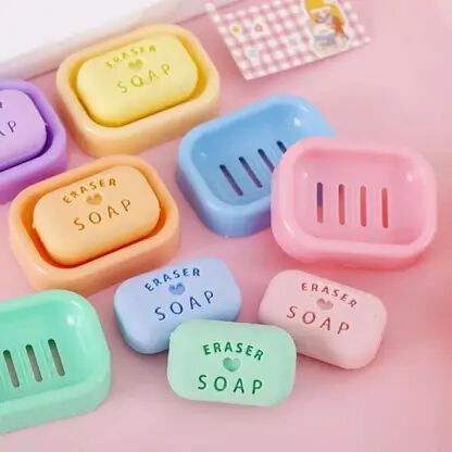 Gift Mini Bathing Cute Soap Erasers For Kids {Multicolor}