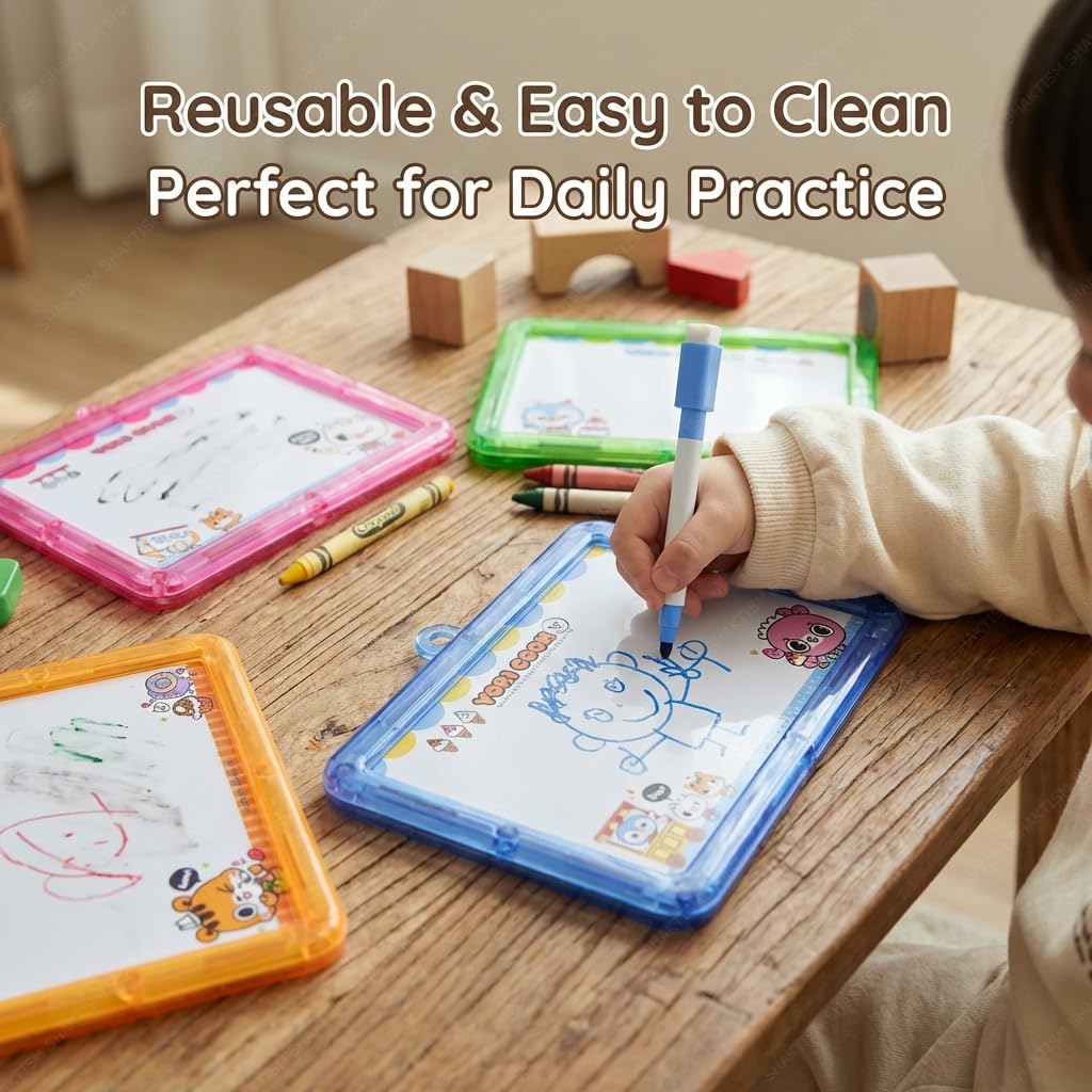 White Board Two in One Slate with Marker, Eraser, for Kids