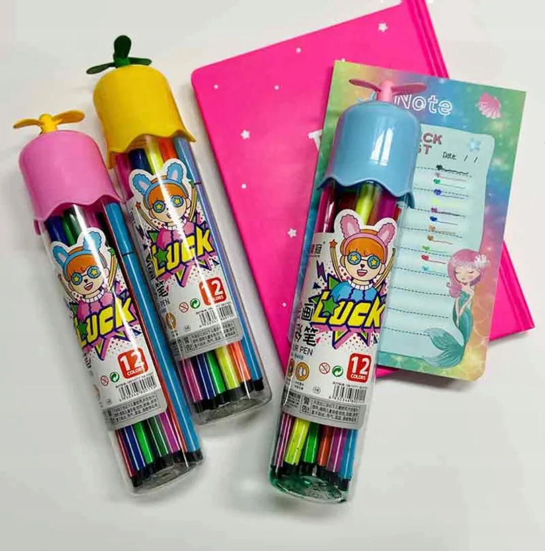Washable Watercolor 12 Pen Art Brush Painting Mark Pens Drawing Writing