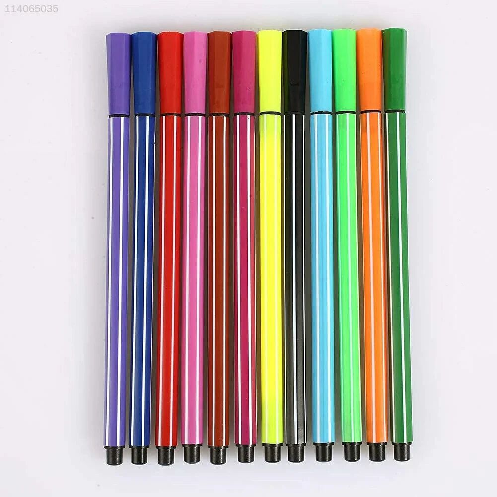 Washable Watercolor 12 Pen Art Brush Painting Mark Pens Drawing Writing