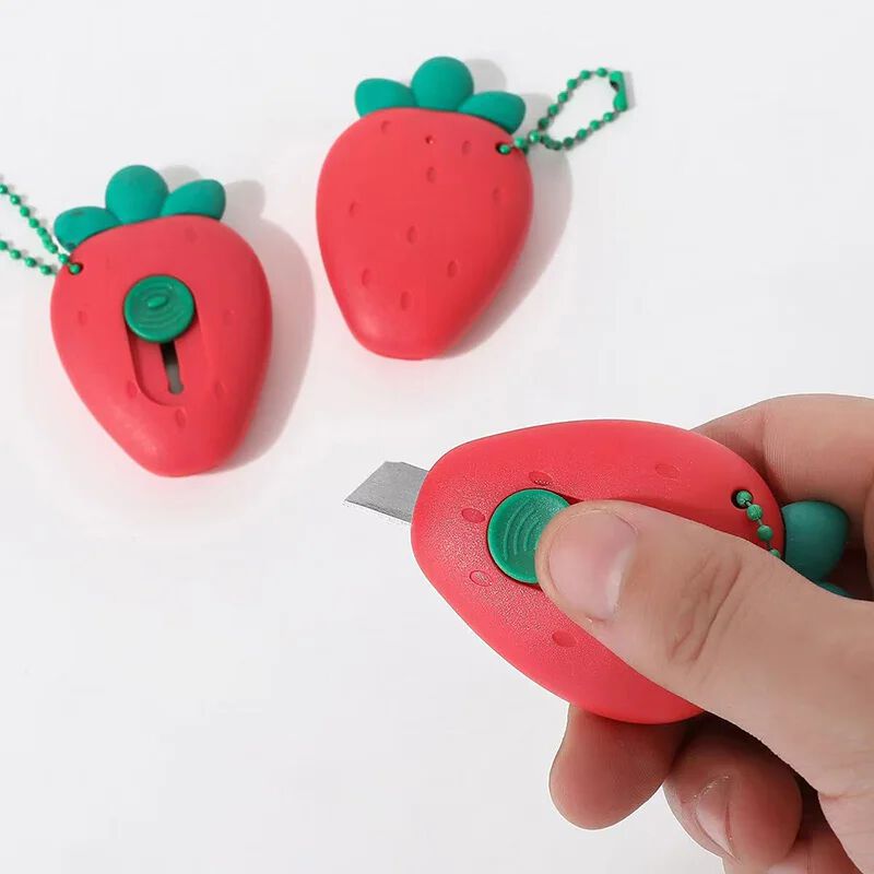 {Pack of 12} Mini Strawberry Cutter Office School Stationery for Students