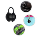Mini Padlock Luggage Security Password Lock, 3 Digit Combination Lock