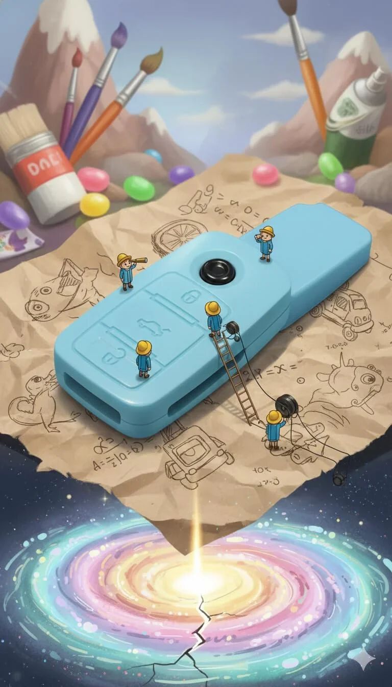 Car Key Shaped Pencil Erasers – Remote Car Key Fob Design