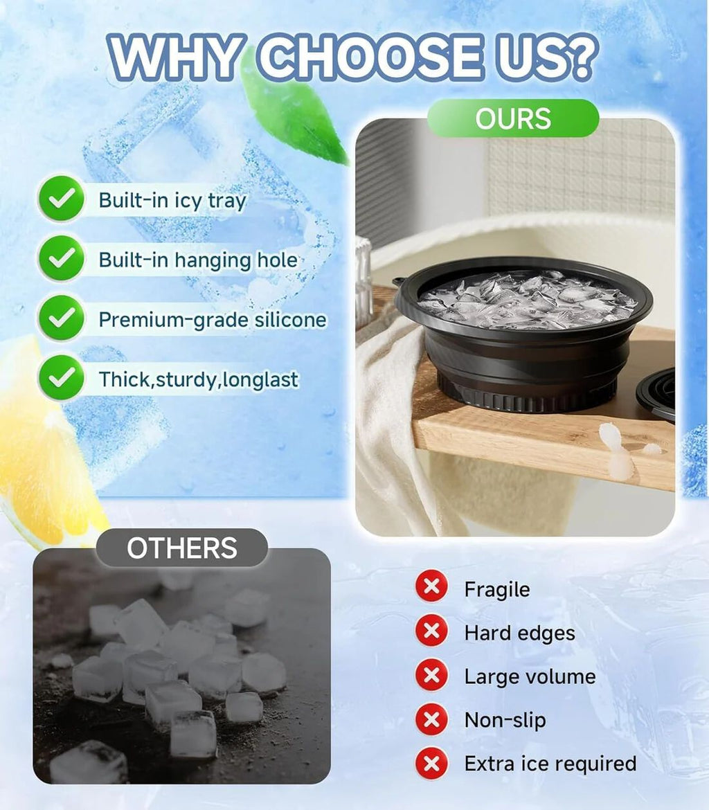 Face Bowl for Ice with Built-in Ice Tray