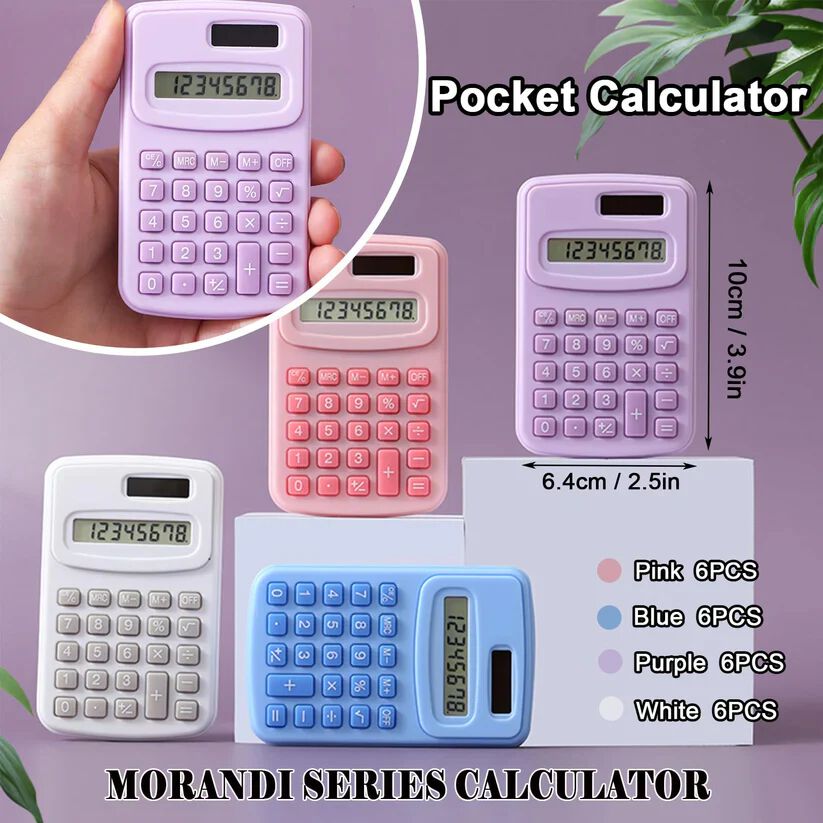 Mini 8-Digit Electronic Calculator – Cute & Simple Scientific Calculator for Students & Office
