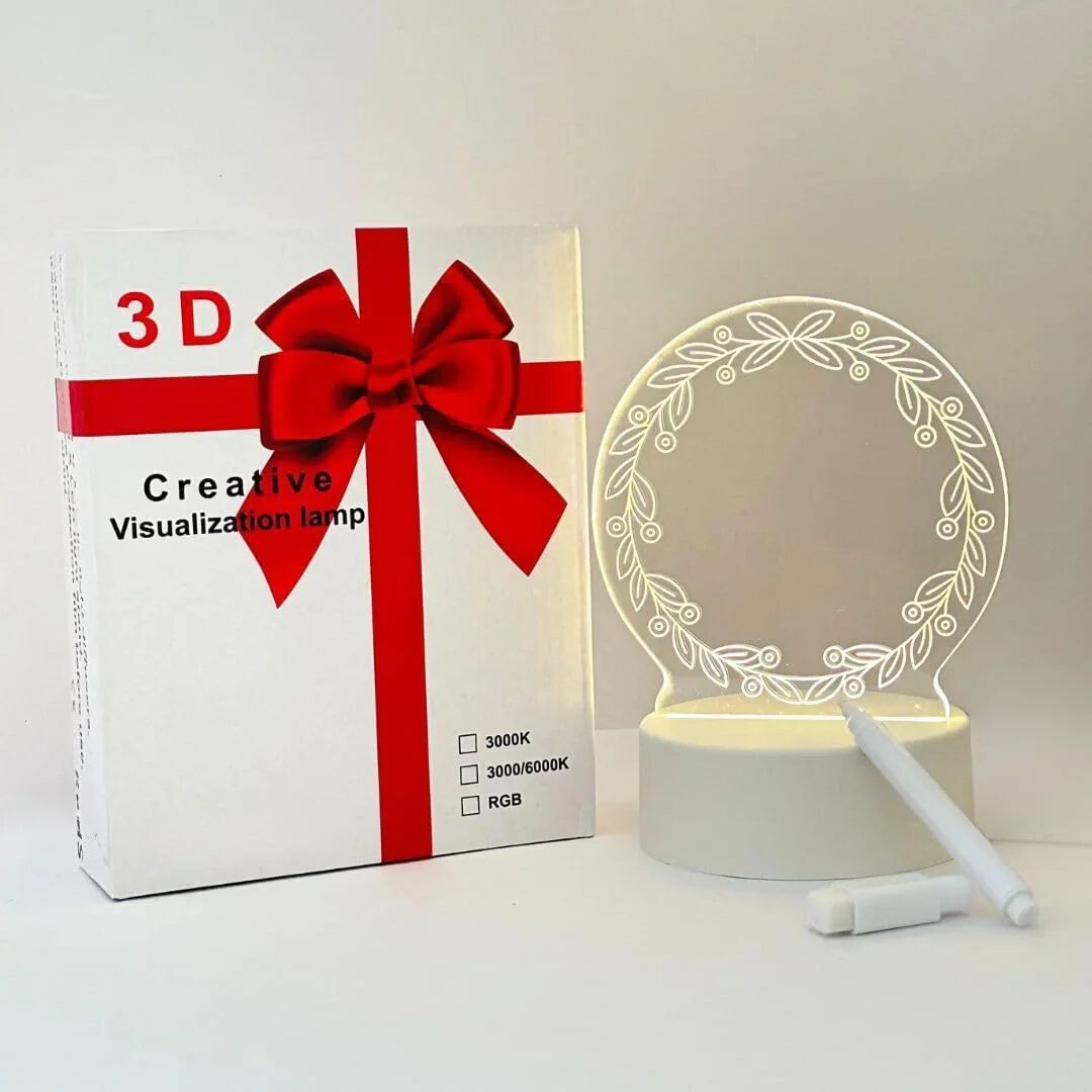 3D Creative Visualization Lamp – Acrylic Illusion Message Board Night Light