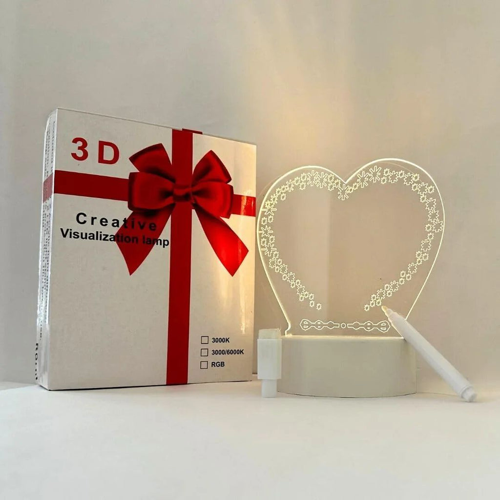 3D Creative Visualization Lamp – Acrylic Illusion Message Board Night Light