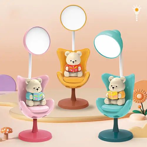 Mini Cartoon Teddy Lamp with 3 Level Dim Lights