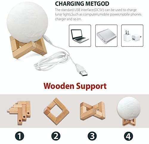 3D Moon Night Lamp for Home Decorative Fancy Night Lamps