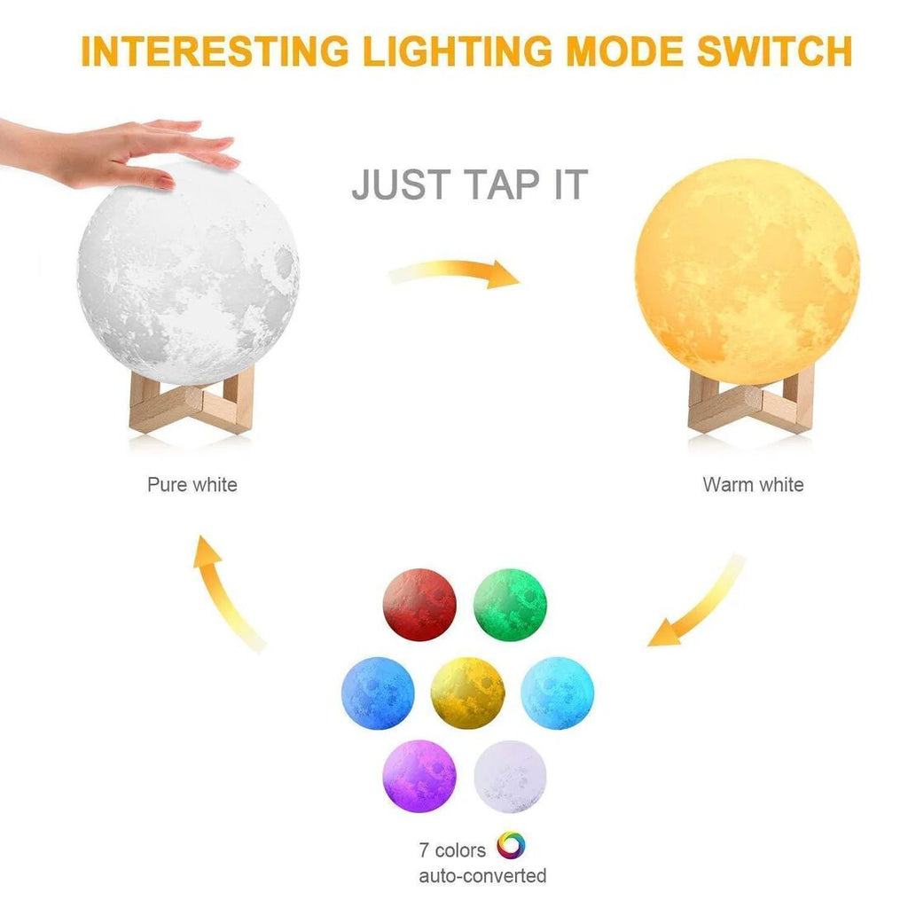3D Moon Night Lamp for Home Decorative Fancy Night Lamps