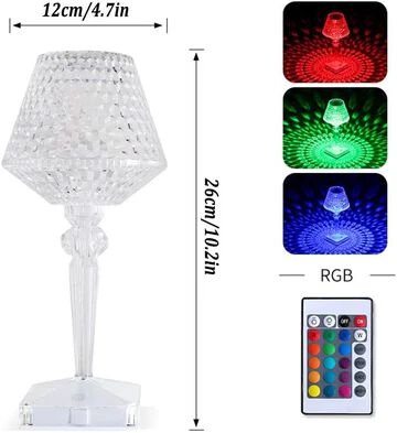 16 Color Mode RGB Diamond Table lamp Touch Control Decorative Table Light