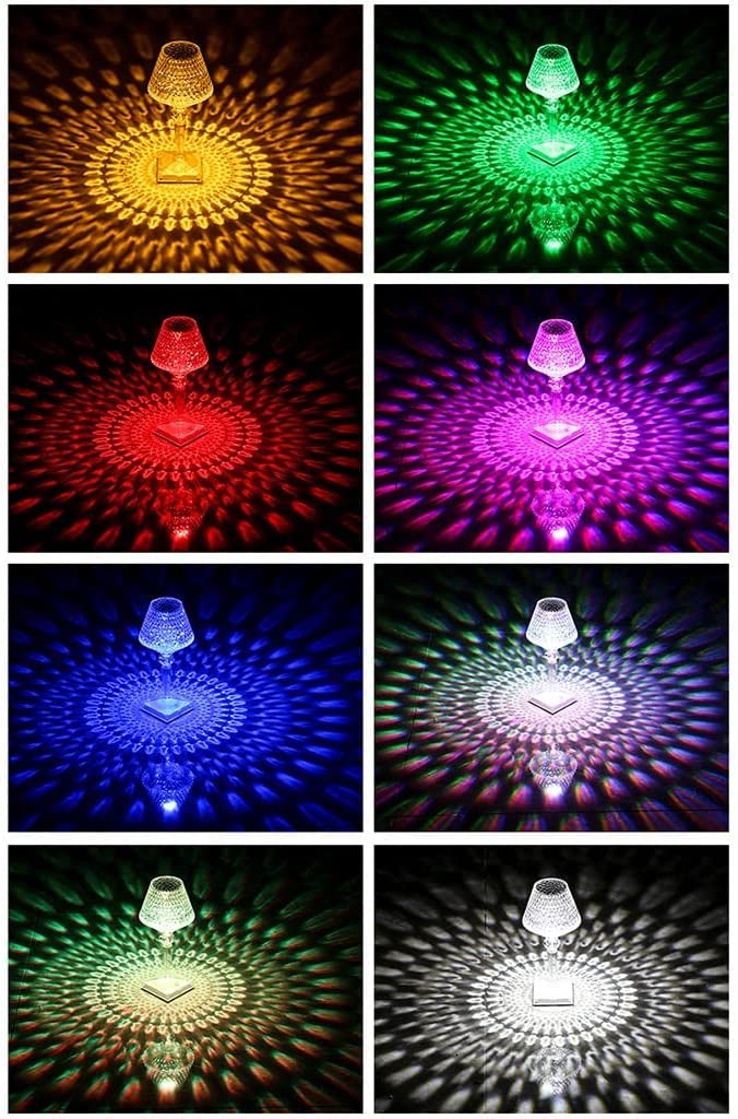 16 Color Mode RGB Diamond Table lamp Touch Control Decorative Table Light