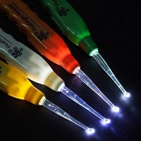 Unisex Lighted Earwax Removal Ear Cleaning Tool with Three Adapters Tips