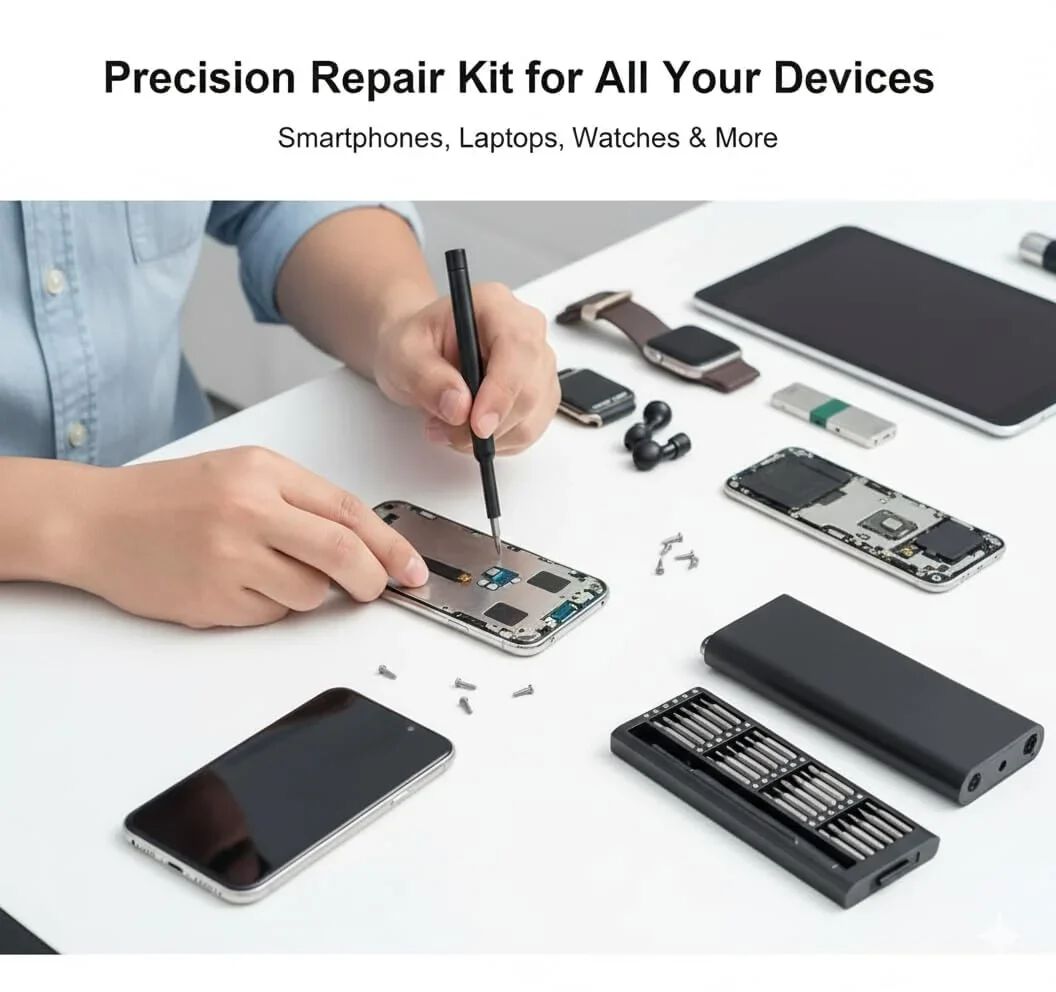 24 in 1 Mini Screwdriver Set with Case, Magnetic Precision Repair Tool Kit for Electronics, Phone, Laptop, and Small Devices