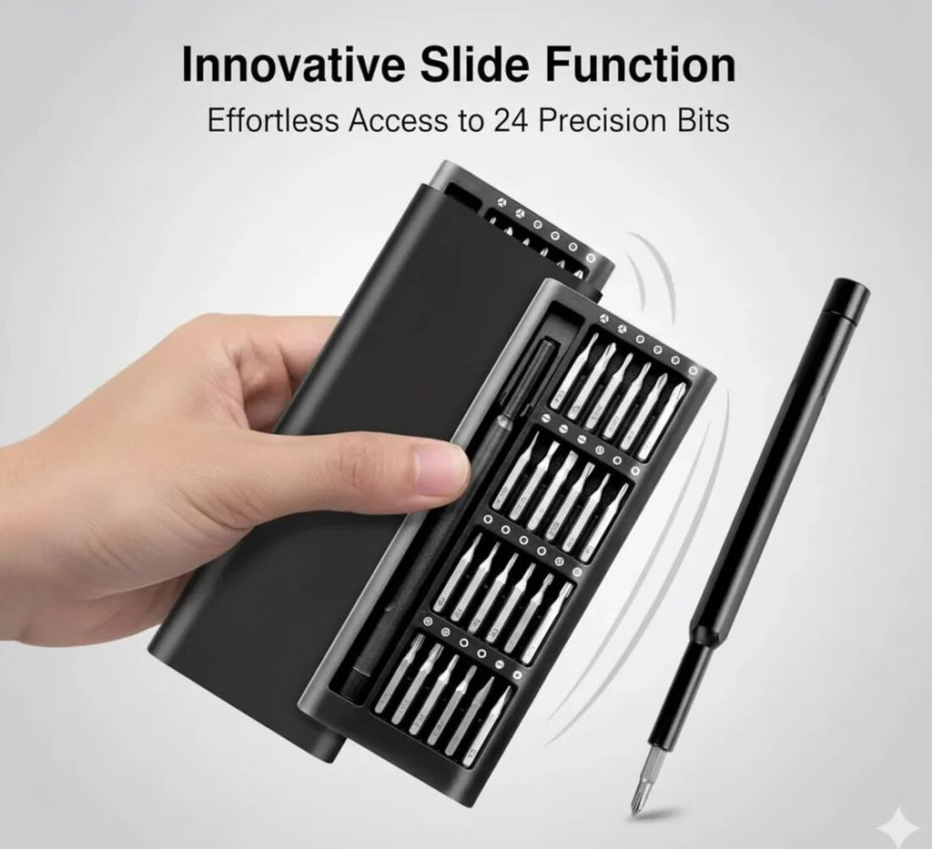 24 in 1 Mini Screwdriver Set with Case, Magnetic Precision Repair Tool Kit for Electronics, Phone, Laptop, and Small Devices