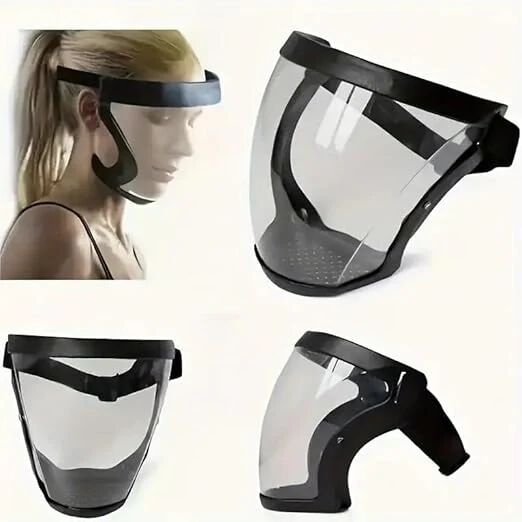 Face Shield Helmet Visor Industrial Safety Coverage Full Face Protector Multipurpose Eye UV-Protective Clear Visibility